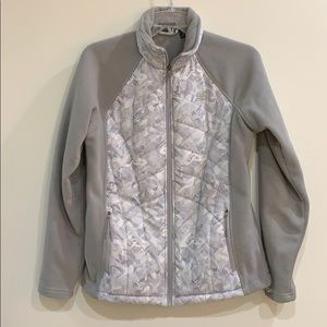 New Balance Gray Puffer Fleece Zip Up Jacket